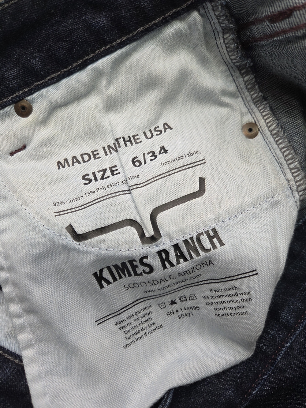 Kimes Ranch Audrey Dark Wash Low Rise Bootcut Jeans, Size 6/34 - Picture 7 of 7